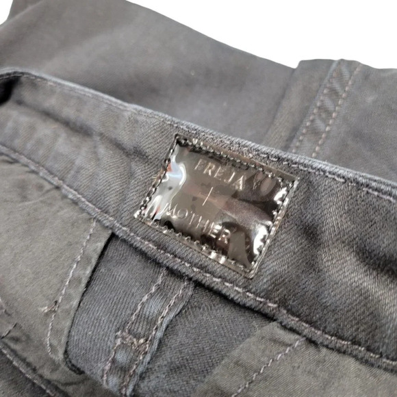 MOTHER + Freja Welt Zip Muse Jeans Size 24 Midnight At The Oasis Zip Bottom - Picture 8 of 11